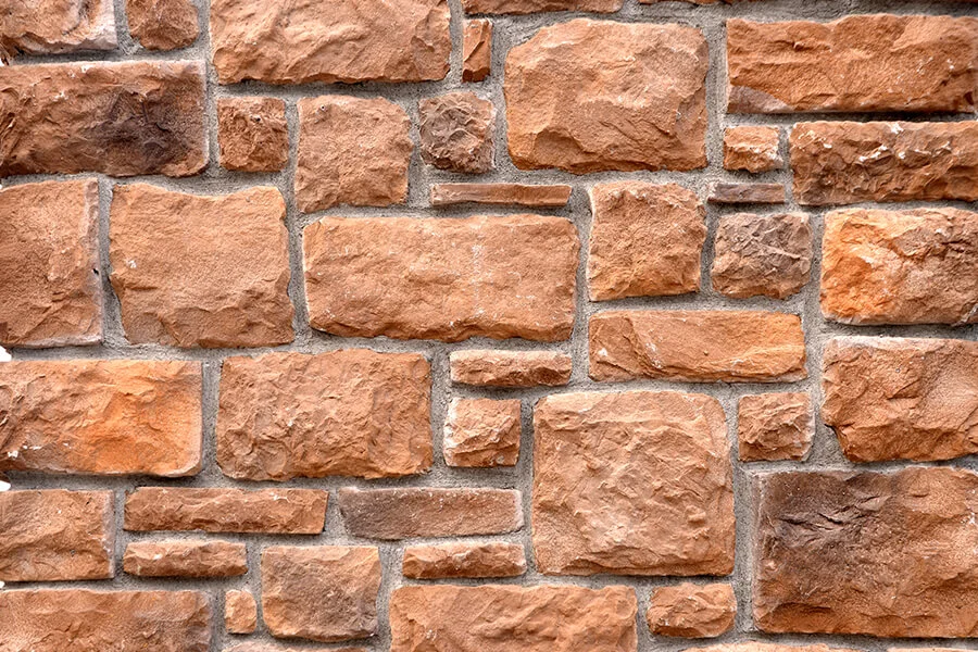 Kahverengi dekoratif taş ve tuğla modeli